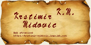 Krstimir Midović vizit kartica